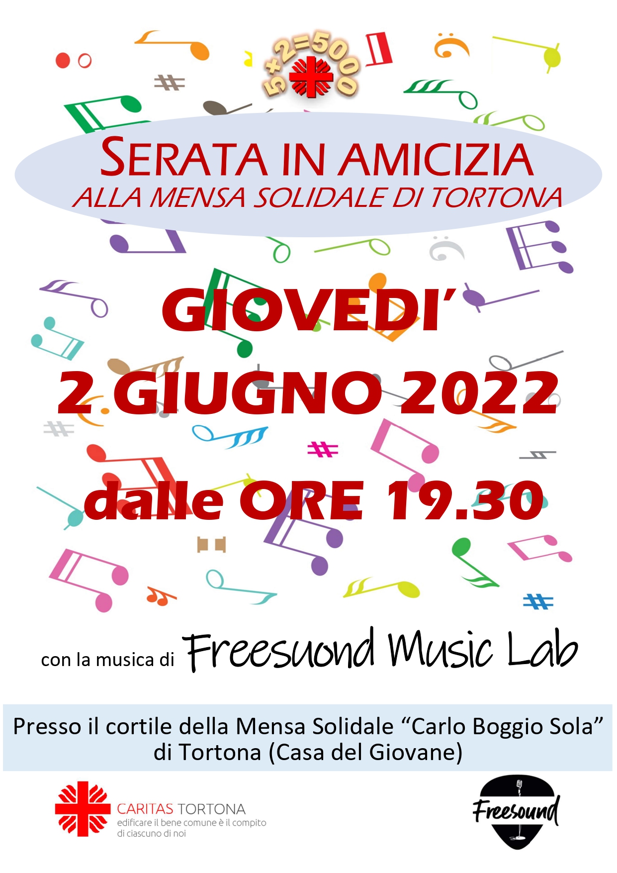Serata in Amicizia alla mensa solidale di Tortona